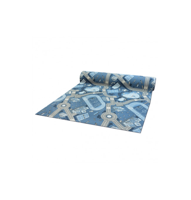 Dětský protiskluzový koberec STREET nebeský