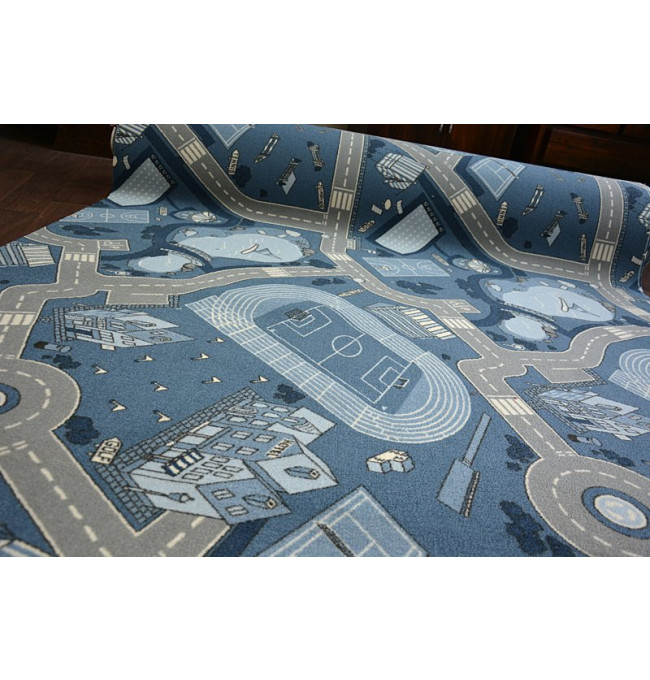 Dětský protiskluzový koberec STREET nebeský