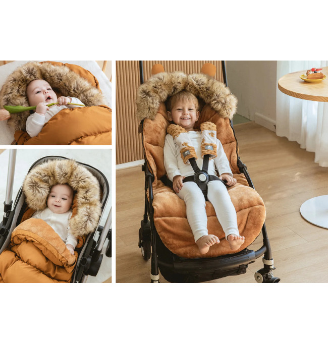 Dětský spací pytel TEDDY GROW-UP - marron