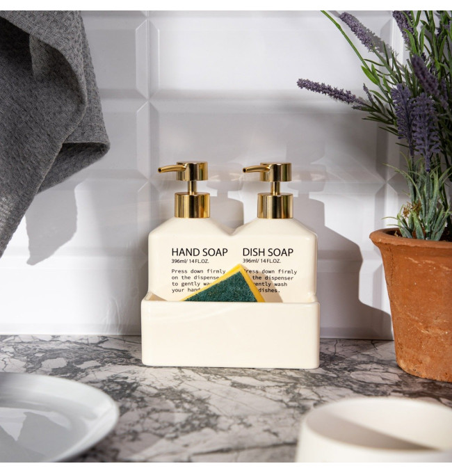 Dávkovač na mýdlo a saponát EBRO krémový 721649