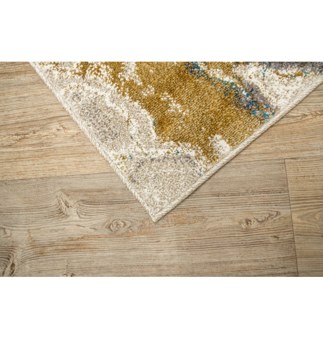 Koberec 6761A Zer Lux šedý / tyrkysový / zlatý