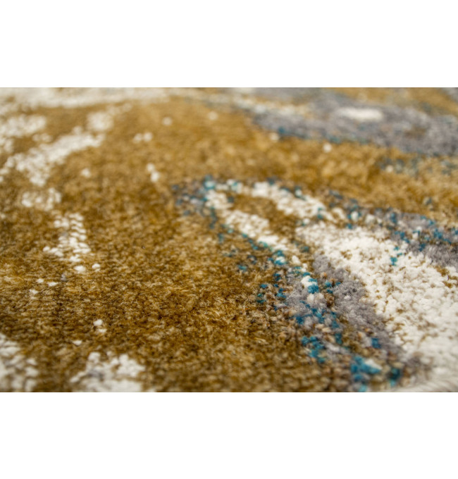 Koberec 6761A Zer Lux šedý / tyrkysový / zlatý