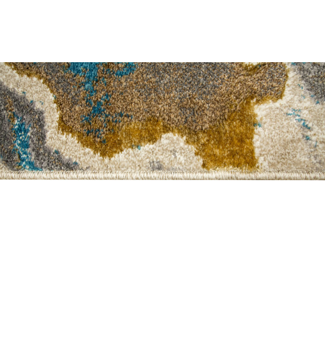 Koberec 6761A Zer Lux šedý / tyrkysový / zlatý