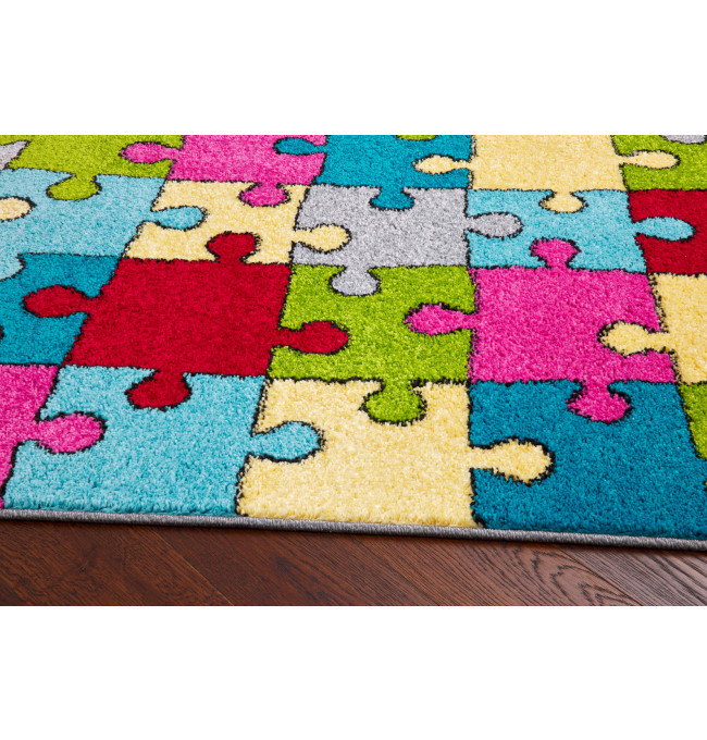 Koberec Agnella Funky Top Super Puzzle žltý