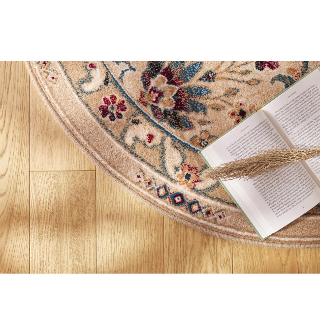 Koberec Agnella Isfahan Amara světle béžový kruh