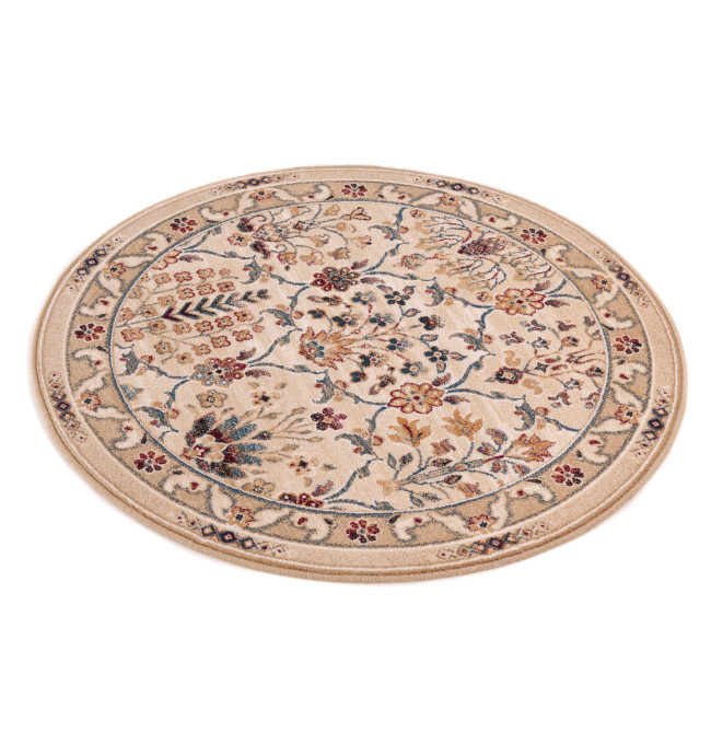 Koberec Agnella Isfahan Amara světle béžový kruh