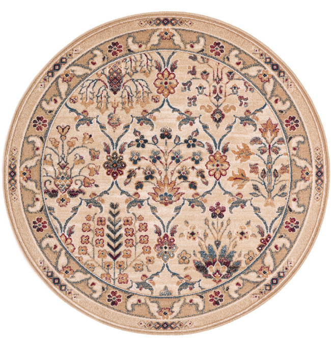 Koberec Agnella Isfahan Amara světle béžový kruh
