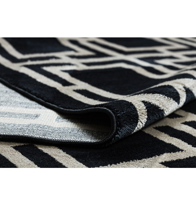 Koberec AMOUR 53078B geometrický / linie, černý