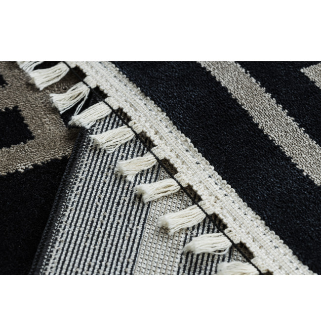 Koberec AMOUR 53078B geometrický / linie, černý