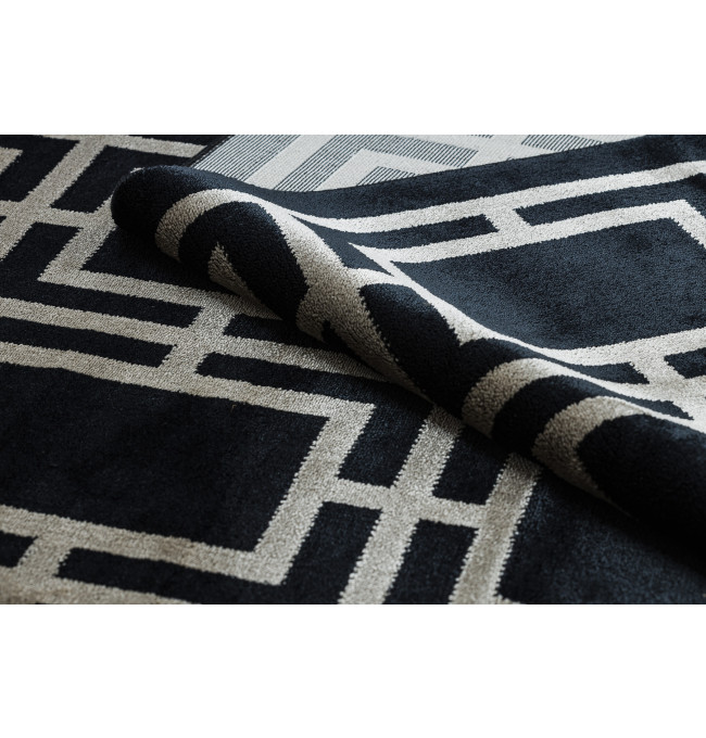 Koberec AMOUR 53078B geometrický / linie, černý