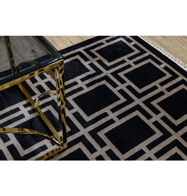 Koberec AMOUR 53078B geometrický / linie, černý