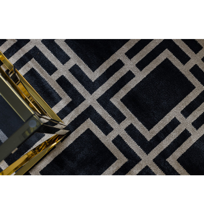 Koberec AMOUR 53078B geometrický / linie, černý