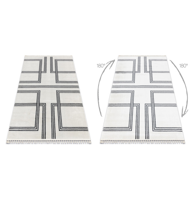 Koberec AMOUR 53091C geometrický / linie, krémový