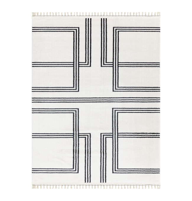 Koberec AMOUR 53091C geometrický / linie, krémový