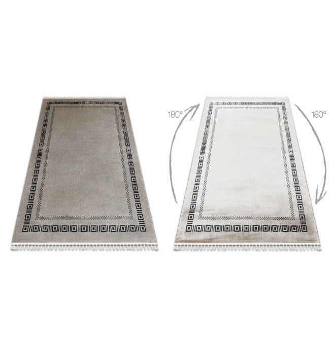 Koberec AMOUR 53098A rám / řecký, béžový / černý