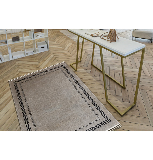 Koberec AMOUR 53098A rám / řecký, béžový / černý