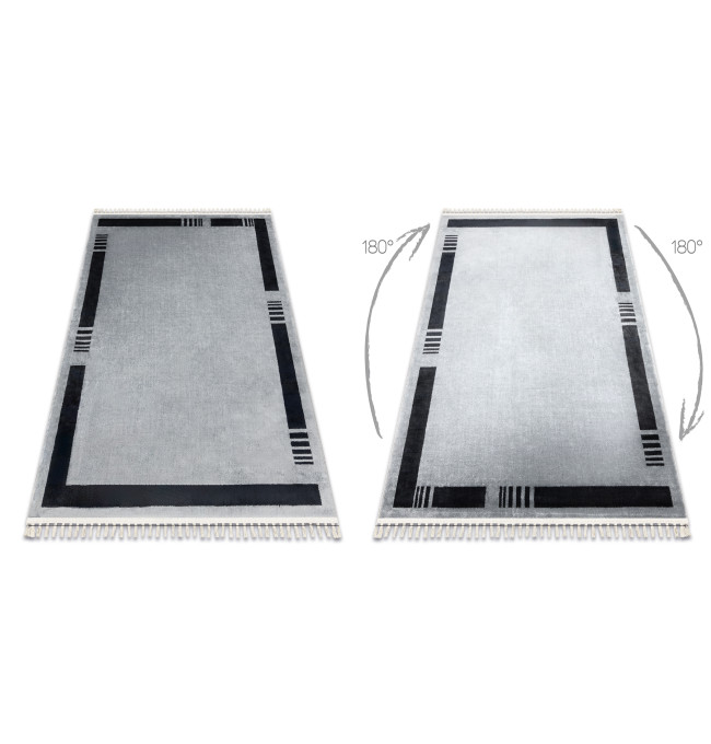 Koberec AMOUR 53113D rám, šedý