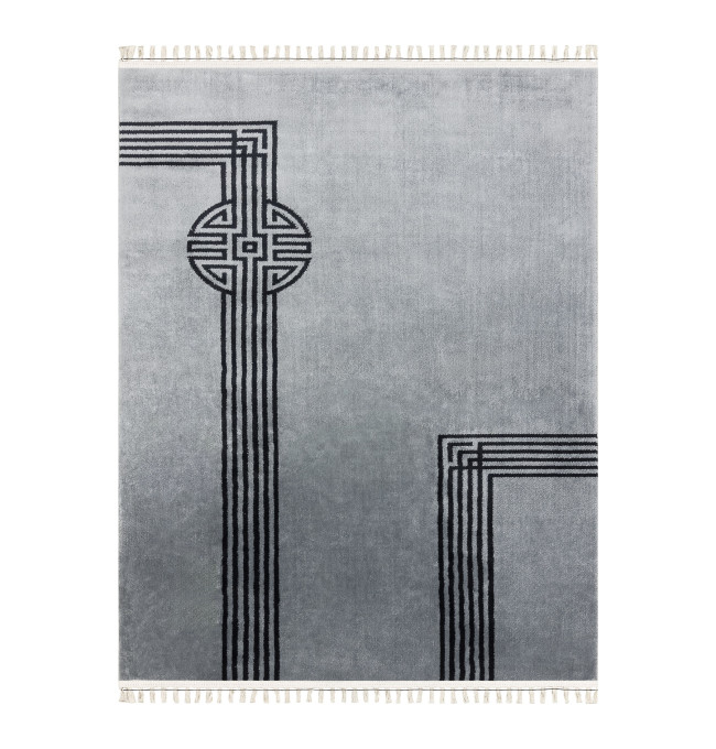 Koberec AMOUR 53116D geometrický / linie, šedý
