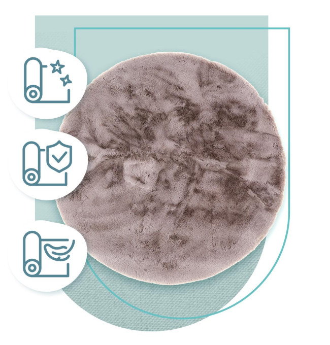 Koberec Angelo tmavě šedý kruh