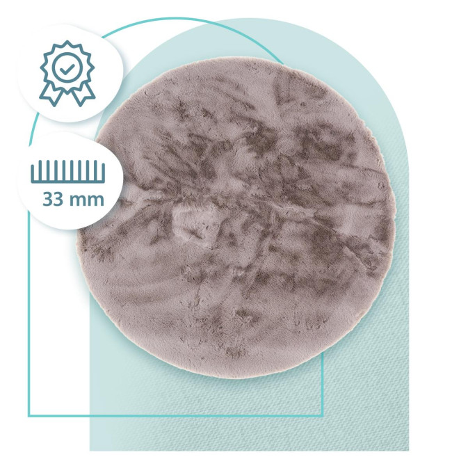 Koberec Angelo tmavě šedý kruh