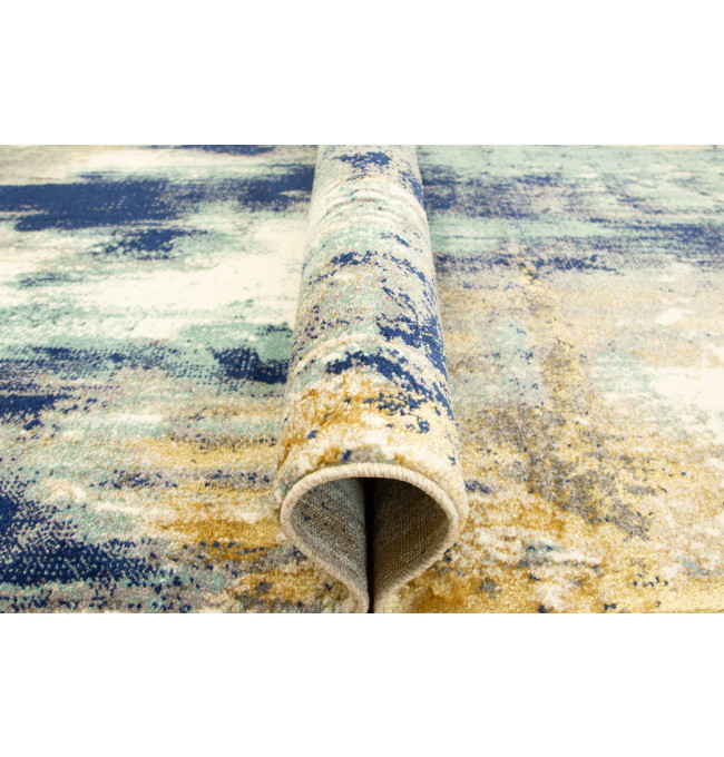 Koberec Zer Lux B221A tyrkysový / krémový / béžový