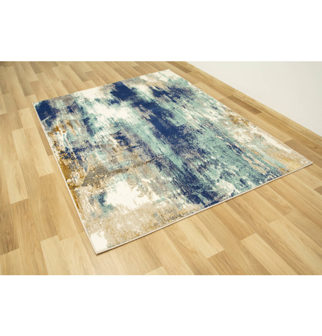 Koberec Zer Lux B221A tyrkysový / krémový / béžový