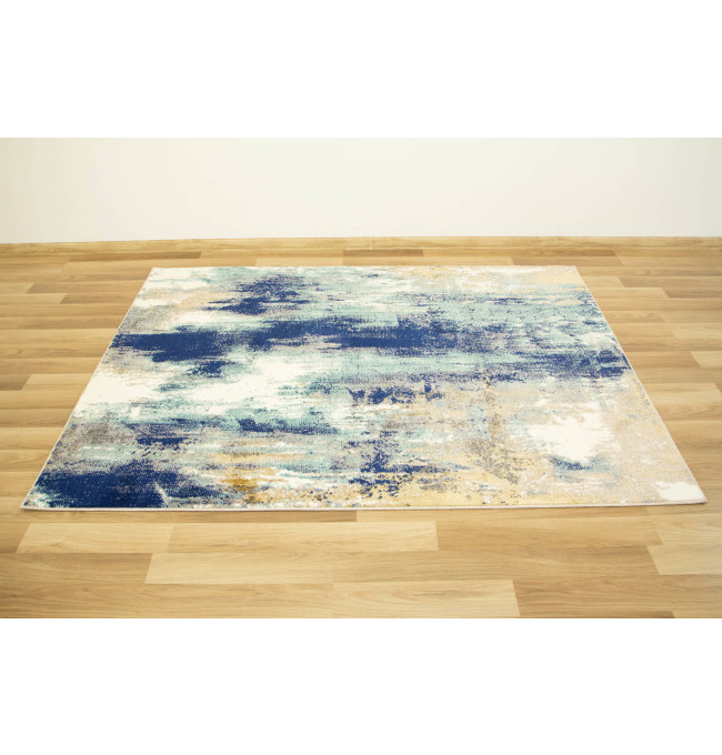 Koberec Zer Lux B221A tyrkysový / krémový / béžový