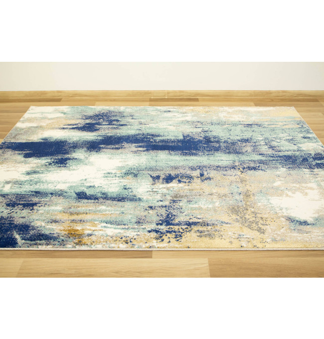 Koberec Zer Lux B221A tyrkysový / krémový / béžový