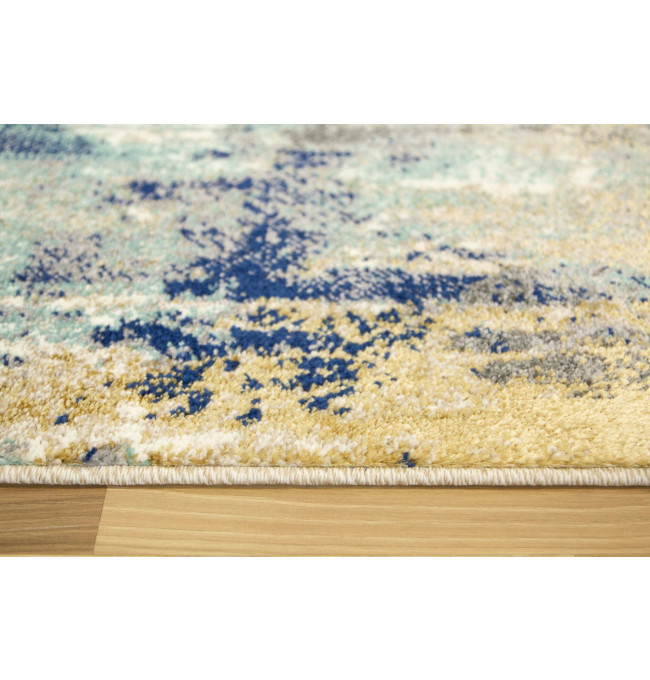 Koberec Zer Lux B221A tyrkysový / krémový / béžový