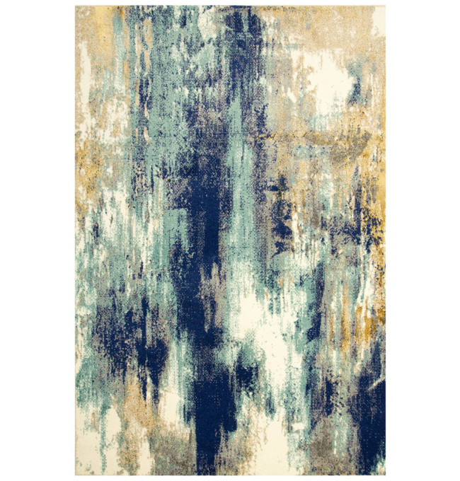 Koberec Zer Lux B221A tyrkysový / krémový / béžový