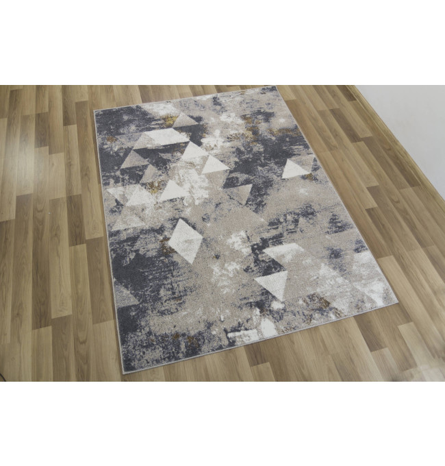 Koberec Zer Lux B595A lesklý béžový/šedý