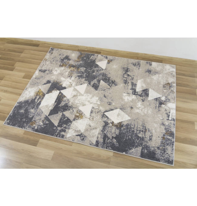 Koberec Zer Lux B595A lesklý béžový/šedý