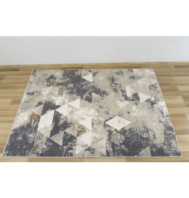 Koberec Zer Lux B595A lesklý béžový/šedý