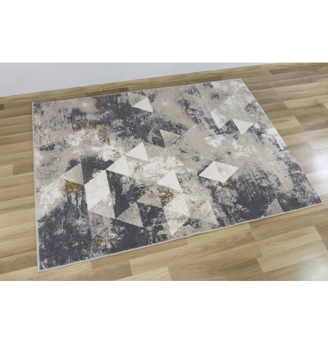 Koberec Zer Lux B595A lesklý béžový/šedý