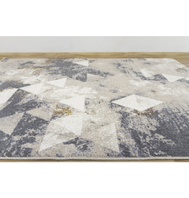 Koberec Zer Lux B595A lesklý béžový/šedý