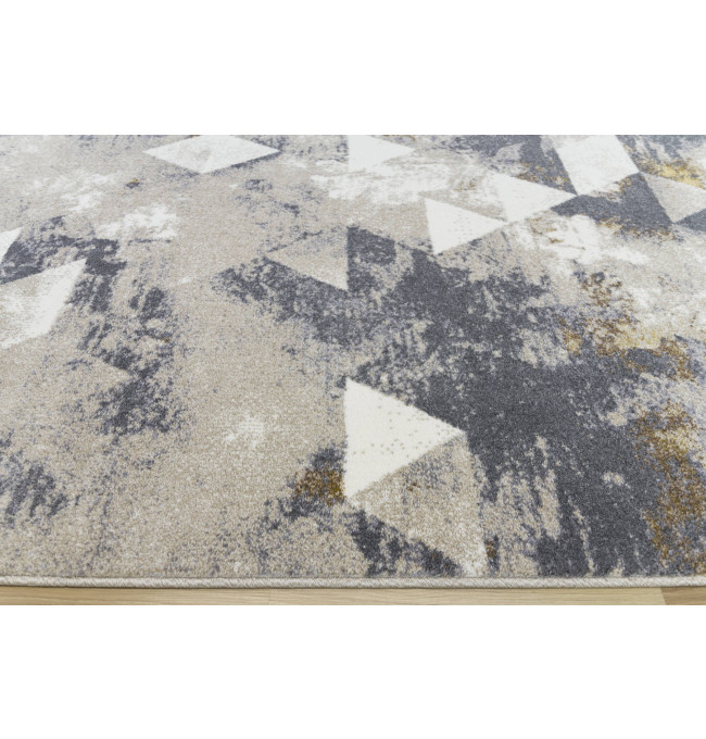 Koberec Zer Lux B595A lesklý béžový/šedý