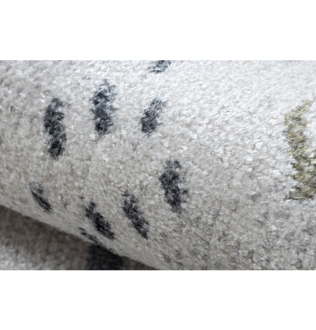 Koberec BONO 8436 auta / uličky, krémový / světle šedý, kruh