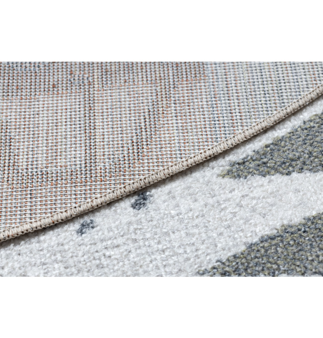 Koberec BONO 8436 auta / uličky, krémový / světle šedý, kruh