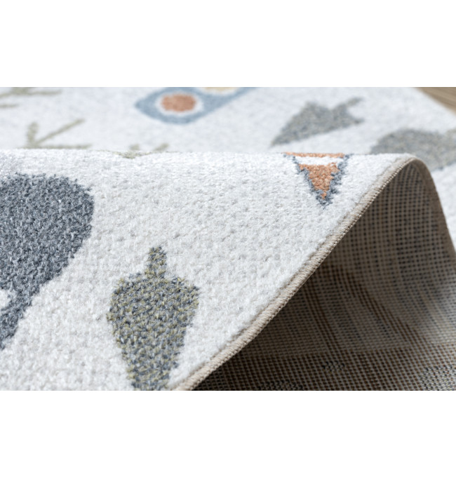 Koberec BONO 8436 auta / uličky, krémový / světle šedý, kruh