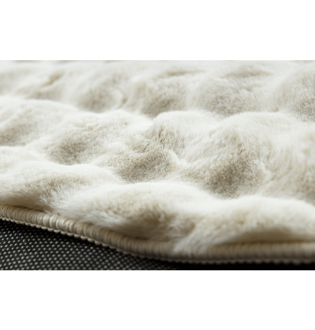 Koberec BUBBLE slonová kost 12 strukturální 3D, kruh