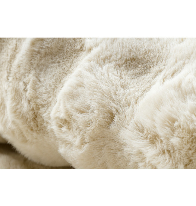 Koberec BUBBLE slonová kost 12 strukturální 3D, kruh