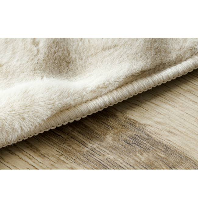 Koberec BUBBLE slonová kost 12 strukturální 3D, kruh