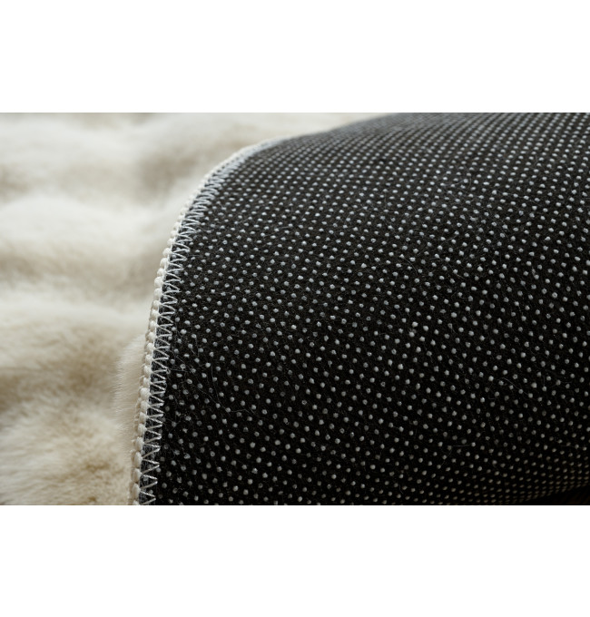 Koberec BUBBLE slonová kost 12 strukturální 3D, kruh