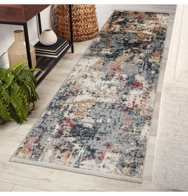 Koberec / běhoun DISTIN 0123A růžový / pudrový / bílý