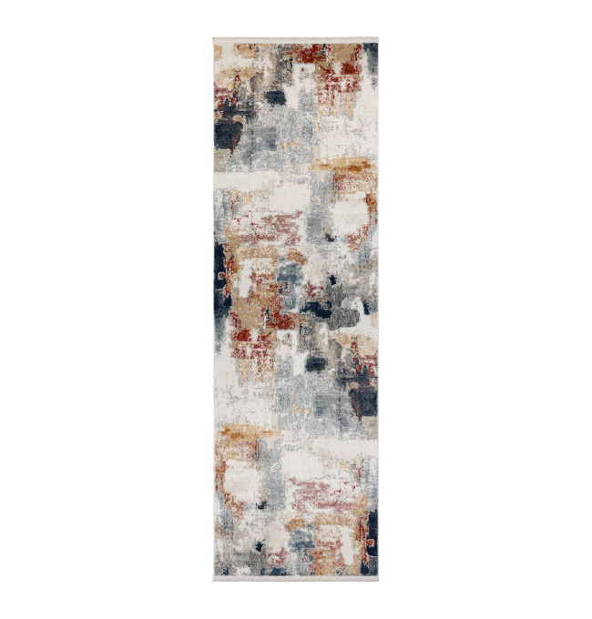 Koberec / běhoun DISTIN 0144B bílý / růžový / pudrový