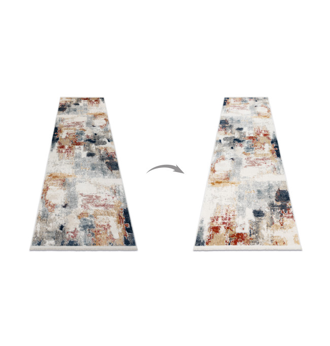 Koberec / běhoun DISTIN 0144B bílý / růžový / pudrový