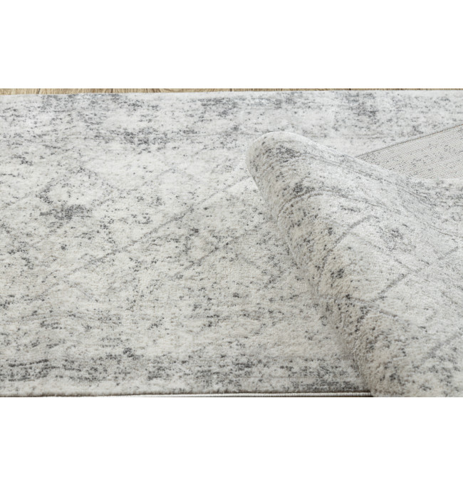 Koberec / běhoun DISTIN 0200A šedý / světle šedý / bílý