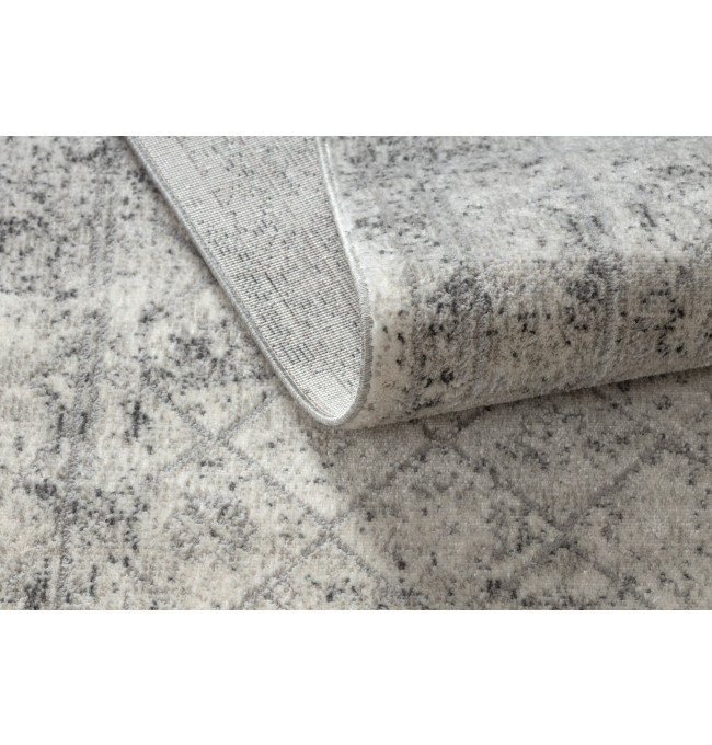 Koberec / běhoun DISTIN 0200A šedý / světle šedý / bílý