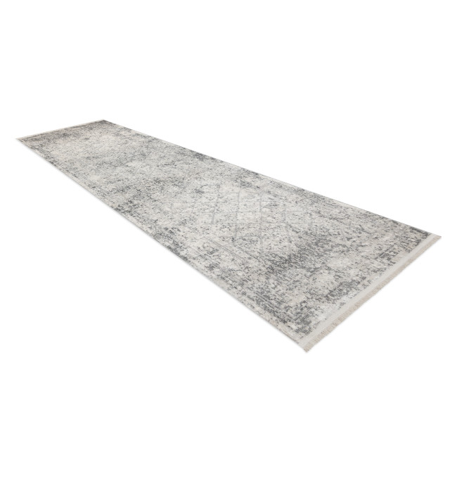 Koberec / běhoun DISTIN 0200A šedý / světle šedý / bílý