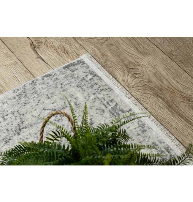 Koberec / běhoun DISTIN 0200A šedý / světle šedý / bílý